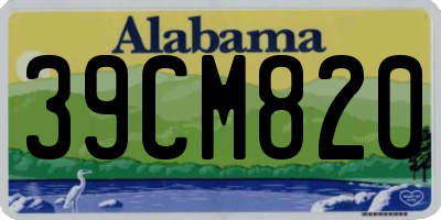 AL license plate 39CM820