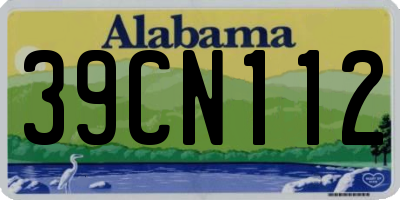 AL license plate 39CN112