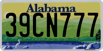 AL license plate 39CN777