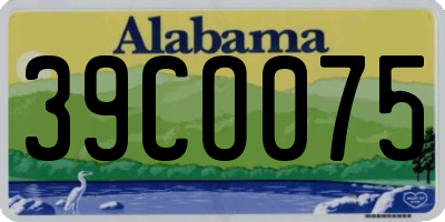 AL license plate 39CO075