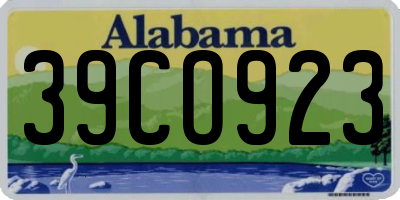 AL license plate 39CO923