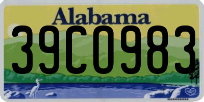 AL license plate 39CO983