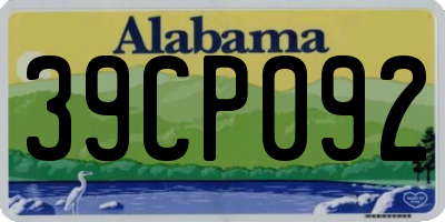 AL license plate 39CP092