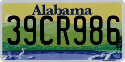 AL license plate 39CR986