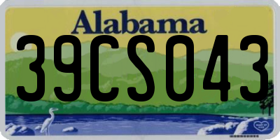 AL license plate 39CS043