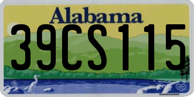 AL license plate 39CS115