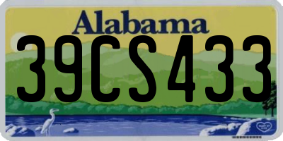 AL license plate 39CS433