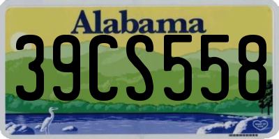 AL license plate 39CS558