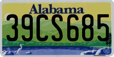 AL license plate 39CS685