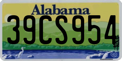 AL license plate 39CS954