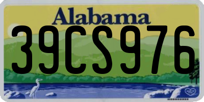 AL license plate 39CS976