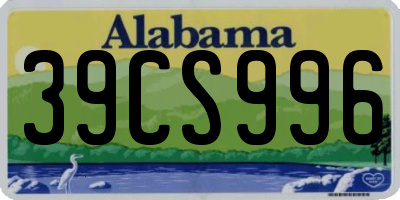 AL license plate 39CS996