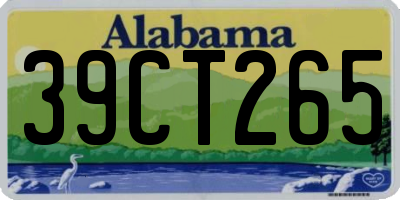 AL license plate 39CT265