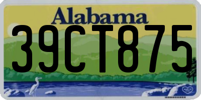 AL license plate 39CT875