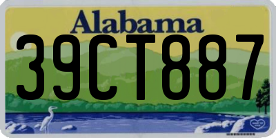 AL license plate 39CT887