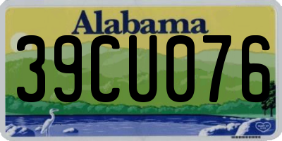 AL license plate 39CU076