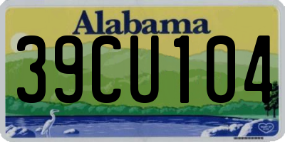AL license plate 39CU104