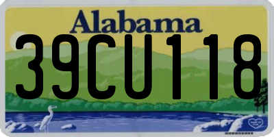 AL license plate 39CU118