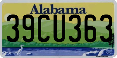 AL license plate 39CU363