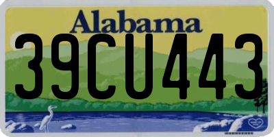 AL license plate 39CU443