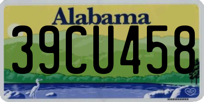 AL license plate 39CU458