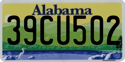 AL license plate 39CU502