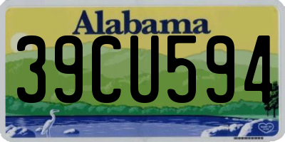 AL license plate 39CU594
