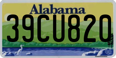 AL license plate 39CU820