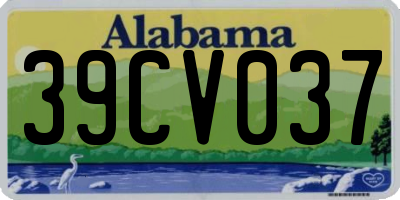 AL license plate 39CV037