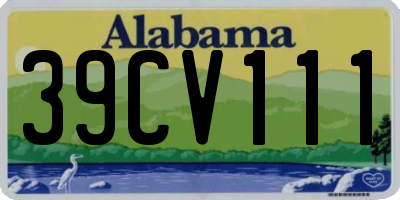 AL license plate 39CV111