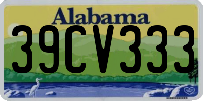 AL license plate 39CV333