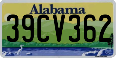 AL license plate 39CV362