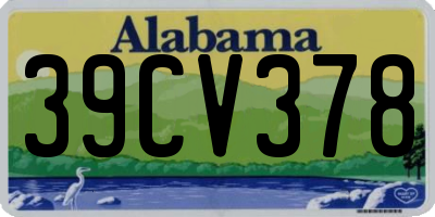 AL license plate 39CV378