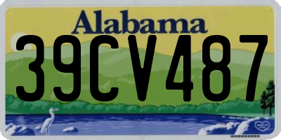 AL license plate 39CV487