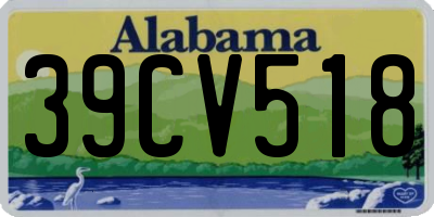 AL license plate 39CV518