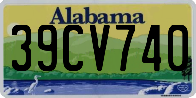 AL license plate 39CV740