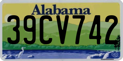 AL license plate 39CV742