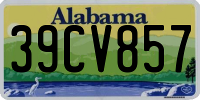 AL license plate 39CV857