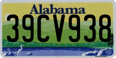 AL license plate 39CV938