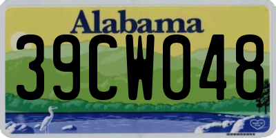 AL license plate 39CW048