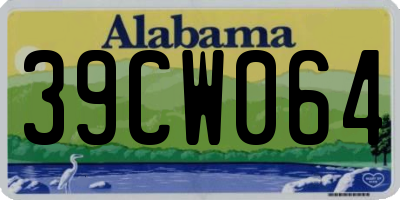 AL license plate 39CW064