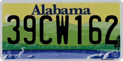 AL license plate 39CW162