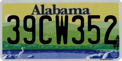 AL license plate 39CW352