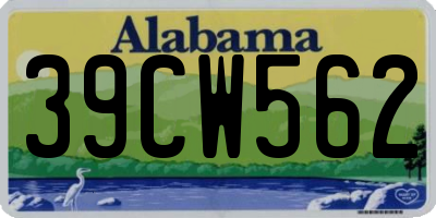 AL license plate 39CW562