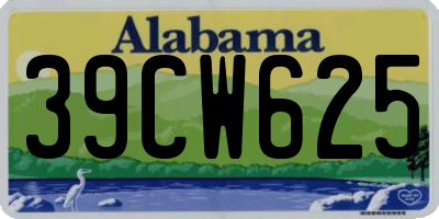 AL license plate 39CW625