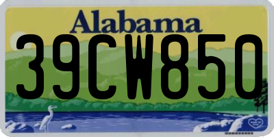 AL license plate 39CW850