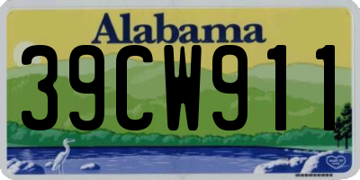 AL license plate 39CW911