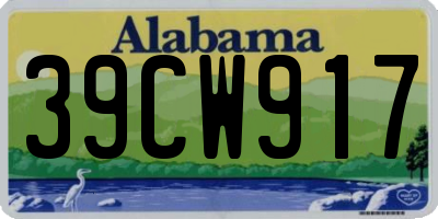 AL license plate 39CW917