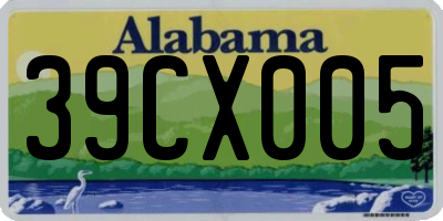 AL license plate 39CX005