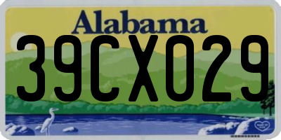 AL license plate 39CX029